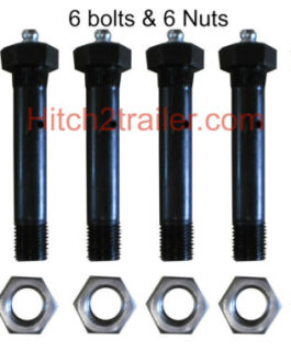 6 (SIX) KIT 3500# Trailer Axle Spring Shackle Grease Type Eye “wet” Bolt 9/16 x3