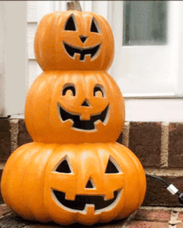 14″ Halloween Pumpkin Decor Light Up Jack O Lantern Pumpkins Outdoor Decorations