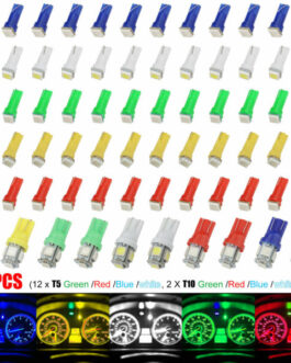 70PCS T5 T10 5050-SMD LED Speedometer Instrument Gauge Cluster Dash Light Bulbs