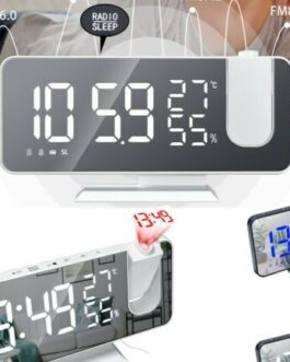 7.5″ LED Digital Projector Projection Snooze Dual Alarm Clock FM Radio Timer USB