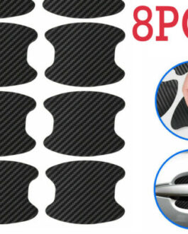 8pcs Carbon Fiber Car Door Handle Anti-Scratch Protector Film sticker Universal