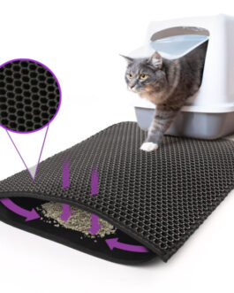 Kitty Cat Litter Mat Trapping Honeycomb Double Layer Design Waterproof 24×15”