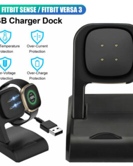 USB Charger Dock for Fitbit Versa3/Sense Smart Watch Fast Charging Cable Station