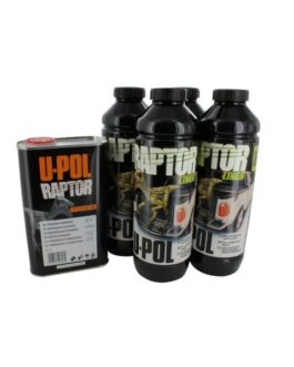 U-Pol Products 0820 RAPTOR Black Truck Bed Liner Kit – 4 Liter Upol