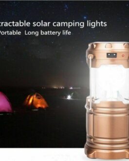 Solar Rechargeable LED Flashlight Power Camping Tent Light Torch Lantern Lamp