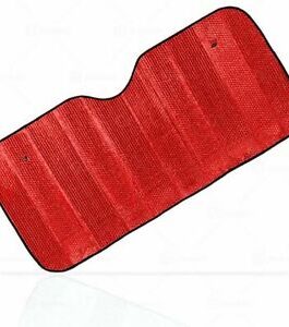 Red Windshield Car Shade Window Sunshade Front Accordion Fold-able