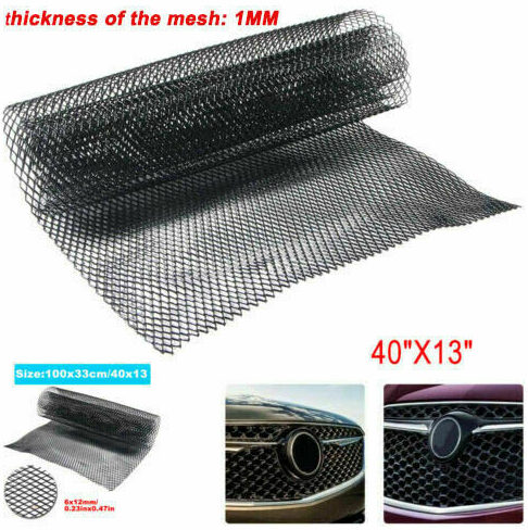 40''x13'' Universal Aluminium Grille Net Mesh Vent Car Vehicle Body Grill  Black