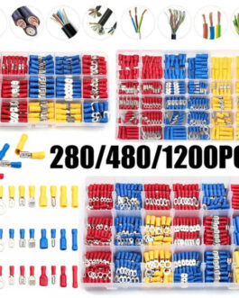 1200pcs Assorted Insulated Electrical Wire Terminals Crimp Connectors Spade Kit