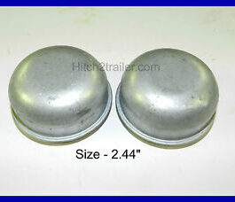 (2) Trailer 2.44″ Grease Cover Dust Cap DOME Axle Hub