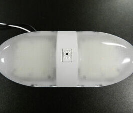 Optronics RV LED 12v Fixture Ceiling Camper Trailer Marine Double Dome Light V1