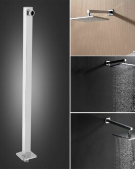 16inch Shower Extension Arm Square Chrome Wall Mounted For Rain Shower Head 40cm