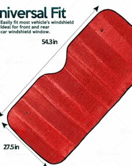 Red Windshield Car Shade Window Sunshade Front Accordion Fold-able