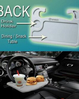 Gray Car Laptop and Food Steering Wheel Tray Holder Organizer