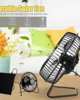 Solar Powered Fan Portable Mini Ventilator Greenhouse Pet Dog Chicken House Cool