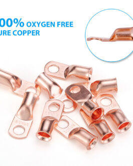 60x Gauge 1/0 3/8″ Battery Cable Ends Lugs Hole Copper Ring Terminals Wire Lot