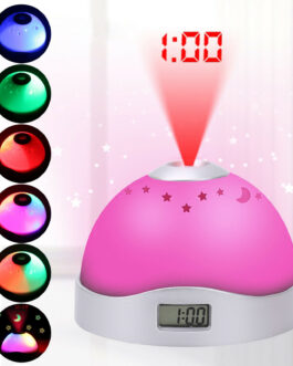 7 Color LED Changing Digital Projector Snooze Alarm Clock Time Desk Night Light