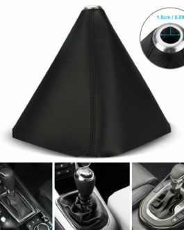 Universal Car Shift Knob Shifter Boot Cover DIY Black PVC Leather MT AT Sport