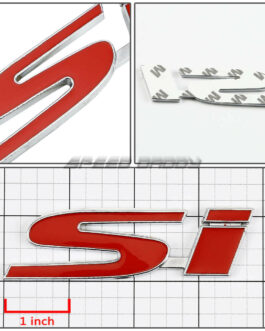 FOR SI CIVIC/EG/EP3/BB METAL BUMPER TRUNK GRILL EMBLEM DECAL STICKER BADGE RED