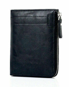 Mens RFID Blocking Bifold Leather Wallet ID Credit Card Holder Zipper Wallet