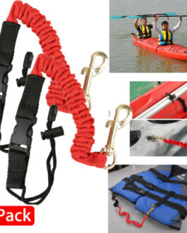 2x Kayak Canoe Elastic Paddle Leash Safety Fishing Rod Lanyard Accessories Rope