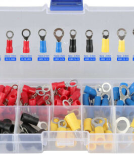 102Pcs Insulated Electrical Wire Splice Terminal Spade/Crimp/Ring Connector Kit