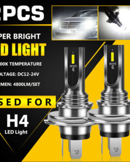 Pair H4 9003 80W LED Headlight Bulbs Kit High Low Beam Super Bright 6000K White