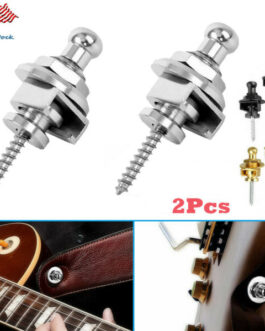 2Pcs Metal Guitar Bass Strap Lock Fastener Security Buttons Strap locks Button