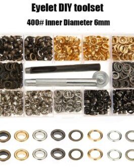 400 Set Grommet Kit Eyelet Hole Punch Tool Leather Craft Clothing Canvas 3/16 In