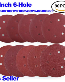 6in Sanding Discs Orbital Sander Sandpaper Hook Loop 40-800 Grit Assorted Pads