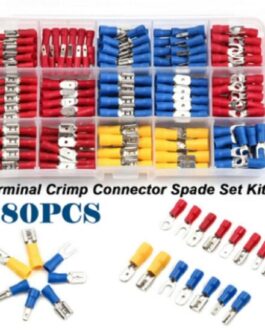 280Pcs Assorted Crimp Spade Terminal Insulated Electrical Wire Connector Kit Set