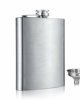 6 8 10 oz Liquor Stainless Steel Pocket Hip Flask Screw Cap with Funnel