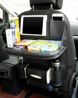Car Seat Back Bag Organizer Storage iPad Phone Holder Multi-Pocket Leather NEW
