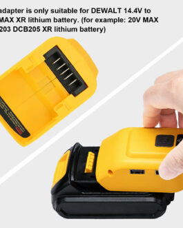 Dual USB Power Source Li-ion Battery Charger Adapter DCB090 for Dewalt with LED