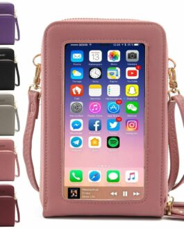 Touch Screen Cell Phone Purse Crossbody Leather Wallet Pouch Shoulder Bag Women