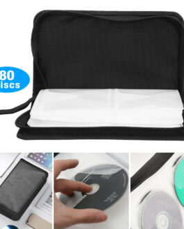 80 Disc Sleeves CD DVD Carry Case Bag Holder Wallet Storage Ring Binder Book USA