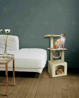 Cat Kitten Condo Tree Play House Tower Furniture Plush Scratch Post