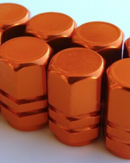 Tire Valve Stem Caps For Car, Truck, Bike, Motorcycle (2 Sets – Orange Bronze)