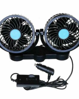 12V Dual Head Car Cooling Oscillating Back Seat Ventilation Air Fan