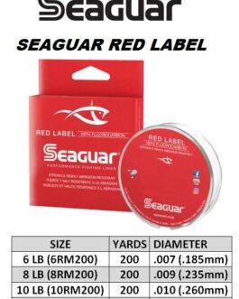 SEAGUAR RED LABEL Fluorocarbon Fishing Line 12lb/200yd 12 RM 200