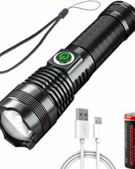 SUPER BRIGHT 100000LM 70W XHP70 LED Flashlight Tactical Rechargeable Torch Light
