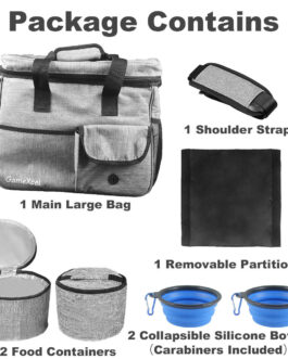 Airline Approved Pet Travel Bag, Weekend Dog Travel Set for Puppy Dog and Cat
