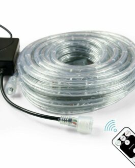 40FT LED Rope Lights Flexible Light 110V Indoor Outdoor Decor White w/ Remote US