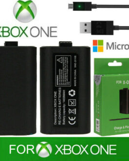 For Xbox One X S Play and Charge Kit Rechargeable Battery Pack & Charging Cable