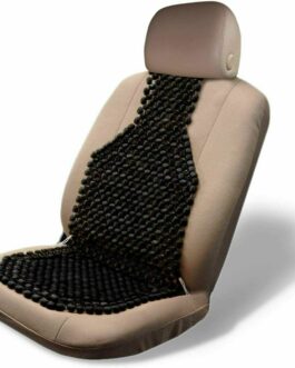 Black Wooden Beaded Massage Therapy Back Thigh Car Seat Chair Cushion