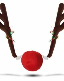 Car Vehicle Reindeer Costume Antler Christmas Holiday Jingle Bells Set