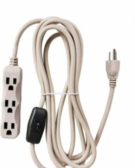 12Ft SPT-3 16/3 Indoor/Outdoor Extension Cord 3 Prong Grounded 3 Outlet