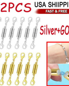 12Pcs Strong Magnetic Lobster Claw Lock Clasps Necklace Bracelet Hook Extender