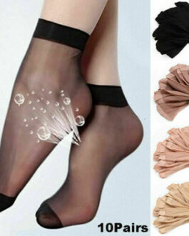 10 Pairs Women Nylon Elastic Short Ankle Sheer Stockings Silk Short Socks USA