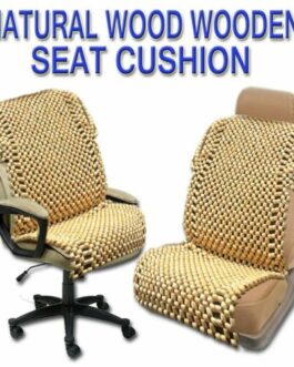 Natural Beige Wooden Beaded Car Seat Chair Cover Massage Cushion