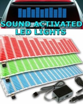 Sound Music Beat Activated Stickers Equalizer LED Light Blue Red Green